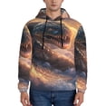 thumbnail image 1 of Honeii Mythical Serpent Mountain Sunrise Pattern Mens Hoodies Men's Loose Sleeve Sweatshirt,Pullover Hooded Sweatshirt for Men,Essentials Hoodie-4X-Large, 1 of 7