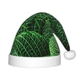 thumbnail image 1 of Honeii Natural Green Leaves Print Hat Santa Claus Hat For Xmas Party, Christmas Caps For Boys Girls Child,Christmas Beanie, 1 of 6