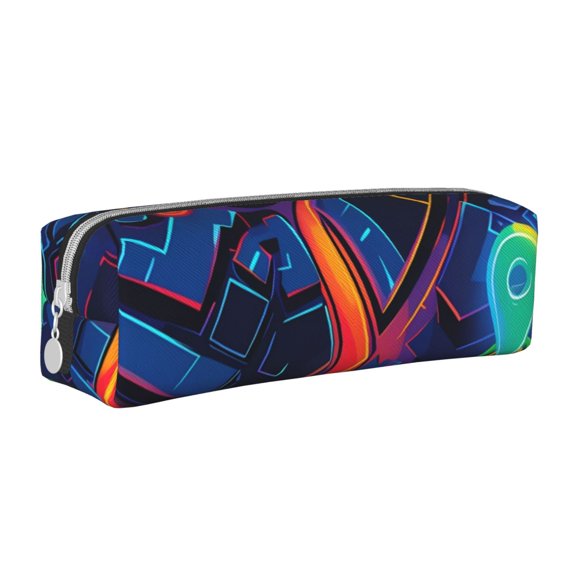 Honeii Neon City Map Pattern Pencil Case, Pencil Pouch, Pencil Case Small, Pencil Pouch Aesthetic, PVC Pencil Pouch, Pencil Bag, Makeup Pouch