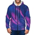 thumbnail image 1 of Honeii Neon Gradient Blue Print Hoodies for Men, Pullover & Full Zip, Breathable Zip up Hoodie, Sweatshirt-3X-Large, 1 of 5
