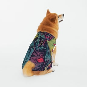 Honeii Neon Zombie Skull Pattern 100% Cotton Dog Clothes Dog Costumes Doggie Shirts Puppy Shirt Pet Vest Tank Top Cat Tee-5X-Large