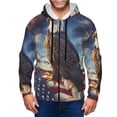 thumbnail image 1 of Honeii Night Sky Bald Eagle Print Hoodies for Men, Pullover & Full Zip, Breathable Zip up Hoodie, Sweatshirt-Medium, 1 of 5