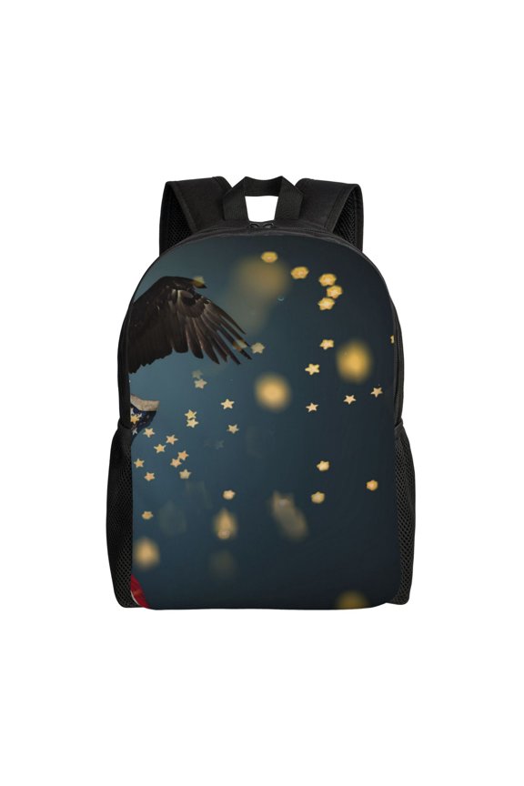 North American Bald Eagle Print Laptop Backpack for Work, College, Travel, Daily Backpacks for Men Women, Sport Rucksack,Computer Bag