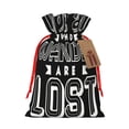 thumbnail image 1 of Honeii Not All Who Wander Are Lost 2 Print Small Burlap Bags,Christmas Drawstring Treat Bags Gift Bags Reusable Candy Goodie Wrapping Bags for Holiday Party Favors Supplies -Small, 1 of 9