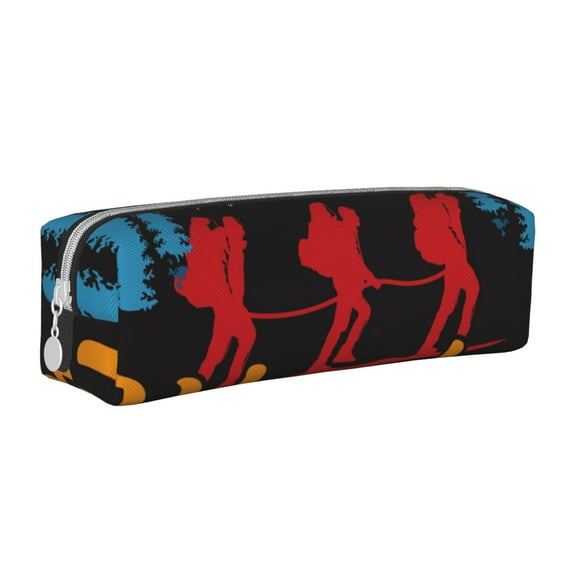 Honeii Not All Who Wander Are Lost Hiking Pattern Pencil Case, Pencil Pouch, Pencil Case Small, Pencil Pouch Aesthetic, PVC Pencil Pouch, Pencil Bag, Makeup Pouch