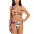 thumbnail image 1 of Honeii Not All Who Wander Are Lost Print Women’s Bikini Set,Two Piece Swimsuit Bathing Suits,Stylish High Elasticity Swimwear for Beach and Pool, 1 of 5