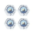 thumbnail image 1 of Honeii Not All Who Wander Are Lost2 print Leather Coaster Set of 4, ideal for safeguarding your furniture from drinks spills and effortless cleanup-Hexagon, 1 of 6