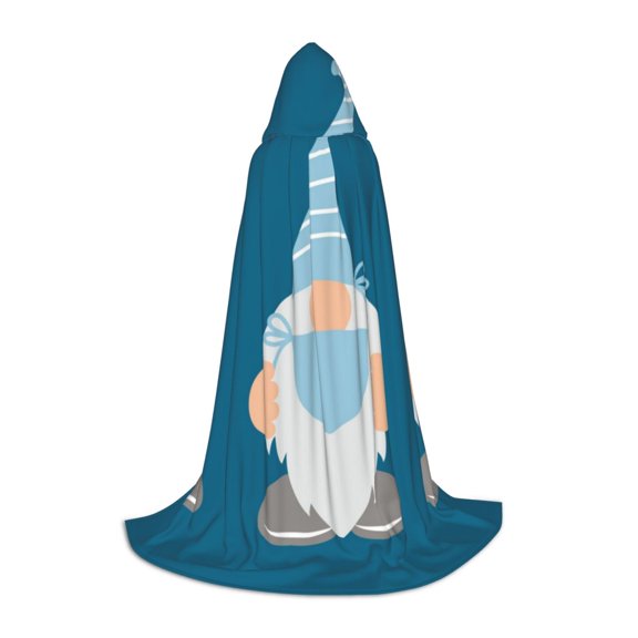 Honeii Nurse Doctor Gnomes Print Poncho Cape, Cloak Coat, Snuggly Hooded Wearable Blanket, Hooded Cape For Teenagers,Halloween Costumes-Medium
