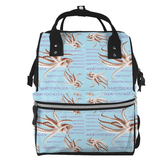 Honeii Octopus Pattern Mummy Diaper Bag Backpack Durable Maternity Baby Nappy Casual Shoulder Bags Travel Hiking Outdoor Pack