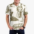 thumbnail image 1 of Honeii Olive Picking Print Polo Shirt, A Classic Short-Sleeved, Button-Down Golf Shirt for Men,Mens Polo Shirts Short Sleeve-3X-Large, 1 of 6