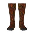 Honeii Orange Dreamcatcher Print Long Socks,Novelty Design Socks Gift
