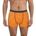 thumbnail image 1 of Honeii Orange Glitter2 Men's Underwear Boxer Briefs Pack, ComfortSoft Boxer Brief for Men, Moisture-Wicking Breathable-XX-Large, 1 of 5