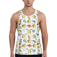 thumbnail image 1 of Honeii Orange Green Avocado Pattern Men's Workout Tank Top Casual Sleeveless Gym Muscle Shirts Bodybuilding Tee-4X-Large, 1 of 7