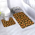 thumbnail image 1 of Honeii Orange Pumpkin Pattern Bathroom Anti-Skid Pad Bathroom Mat Vintage Seamless Pattern Not-Slip Toilet Rug Set, 1 of 6
