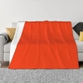 thumbnail image 1 of Honeii Orange print throw blanket, crafted from cozy cotton flannel, offers versatile home decor as a bedding suitable for all seasons.-40"x30", 1 of 6