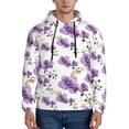 thumbnail image 1 of Honeii Orchids Flowers Pattern Mens Hoodies Men's Loose Sleeve Sweatshirt,Pullover Hooded Sweatshirt for Men,Essentials Hoodie-Large, 1 of 7