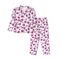 thumbnail image 1 of Honeii Orchids Flowers print Women's Pajama Sets Long Sleeve Button Down Sleepwear Nightwear Soft Pjs Lounge Sets-XX-Large, 1 of 7