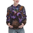 thumbnail image 1 of Honeii Ornate Purple Floral Vase Pattern Womens Oversized Hoodies Long Sleeve Sweatshirts Pullover Fall Outfits with Pocket-Medium, 1 of 7