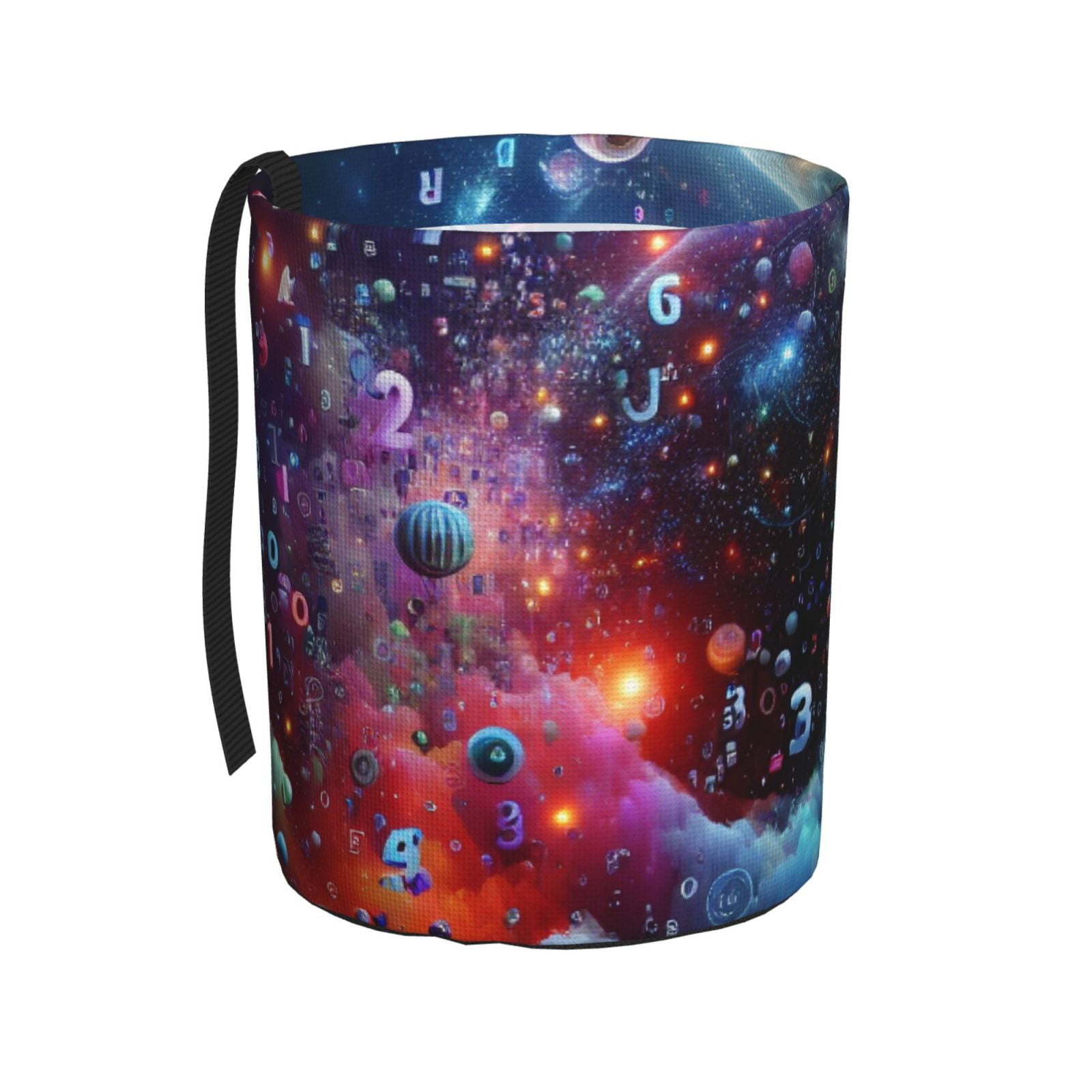 Honeii Outer Space Floating Numbers And Letters Print Waterproof Car ...