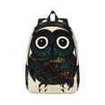 thumbnail image 1 of Honeii Owl with Mandala Print Canvas College Laptop Backpack, Durable Rucksack Travel Notebook Bag School Backpack Book Bag for Men Women-, 1 of 7