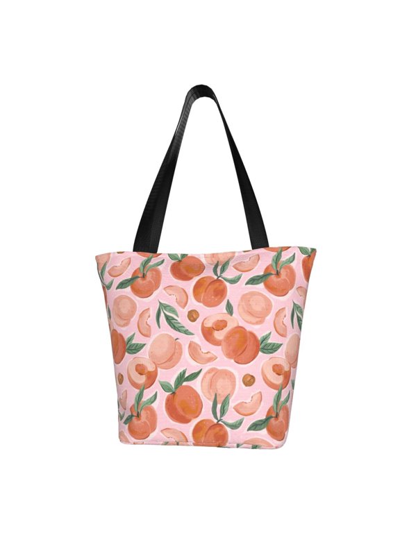 Painting Peach Print Women Top Handle Satchel Handbags,Fashion Handbag,Messenger Tote Bag Purse for Women,Shoulder Bag Handbag for Travel, Work