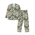 thumbnail image 1 of Honeii Palm Trees and Tropical Pattern Mens Pajamas Set,2pcs Men's Lounge Long Sleeve Sleep Shirt and Pajama Bottoms Sleepwear Set,Mens Pjs Sets-XX-Large, 1 of 7