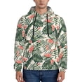 thumbnail image 1 of Honeii Palm Trees and Tropical Pattern Mens Hoodies Men's Loose Sleeve Sweatshirt,Pullover Hooded Sweatshirt for Men,Essentials Hoodie-Small, 1 of 7