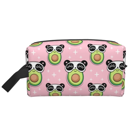 Honeii Panda Avocado Print Multi-Purpose Storage Bag,Hanging Dopp Kit,Small Toiletry Bag for Traveling for Toiletries, Makeup, and Small Essentials