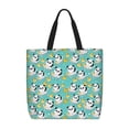 thumbnail image 1 of Honeii Panda Bathing Print Tote Bag, Reusable Grocery Shopping Bag,Shoulder Bag with Inner Pocket, 1 of 7