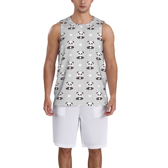 Honeii Panda Bear print basktball shirt for men and women, Unisex basketball jersey for Theme party-X-Large