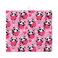 thumbnail image 1 of Honeii Panda Heart Valentine for Dish Drying Mat for Kitchen Counter, Non-slip Rubber Backed, Hide Stain Kitchen Super Absorbent Draining Mat, Dish Rack Pad, 1 of 8