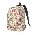 thumbnail image 1 of Honeii Paris Vintage Print Canvas Backpack for School & Outdoor,Laptop Excursion Backpack,Notebook School Bookbag For Men Women,for Work, Travel, and Everyday Use-Small, 1 of 5