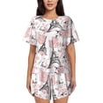 thumbnail image 1 of Honeii Paris for Women's Summer Pajama Set ,Soft Short Sleeve Shirt & Matching Bottoms,Loungewear,2PCS Sleepwear Relaxed Home Wear-4X-Large, 1 of 6