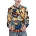 thumbnail image 1 of Honeii Patriotic Bulldog Welcome Pattern Womens Oversized Hoodies Long Sleeve Sweatshirts Pullover Fall Outfits with Pocket-Medium, 1 of 7