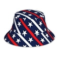 thumbnail image 1 of Honeii Patriotic Star Pattern for Unisex Bucket Hat Waterproof Rain Hat Reversible Shiny Rave Bucket Hat for Concert Festival Boonie Cap, 1 of 6