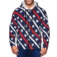 thumbnail image 1 of Honeii Patriotic Star Print Hoodies for Men, Pullover & Full Zip, Breathable Zip up Hoodie, Sweatshirt-Small, 1 of 5
