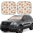 thumbnail image 1 of Honeii Peach Print Foldable Car Sun Shade for Windshield, 2-Piece UV Protection Shade, Protects Car Interior, Ideal for Cars, Trucks, SUVs-Medium, 1 of 6