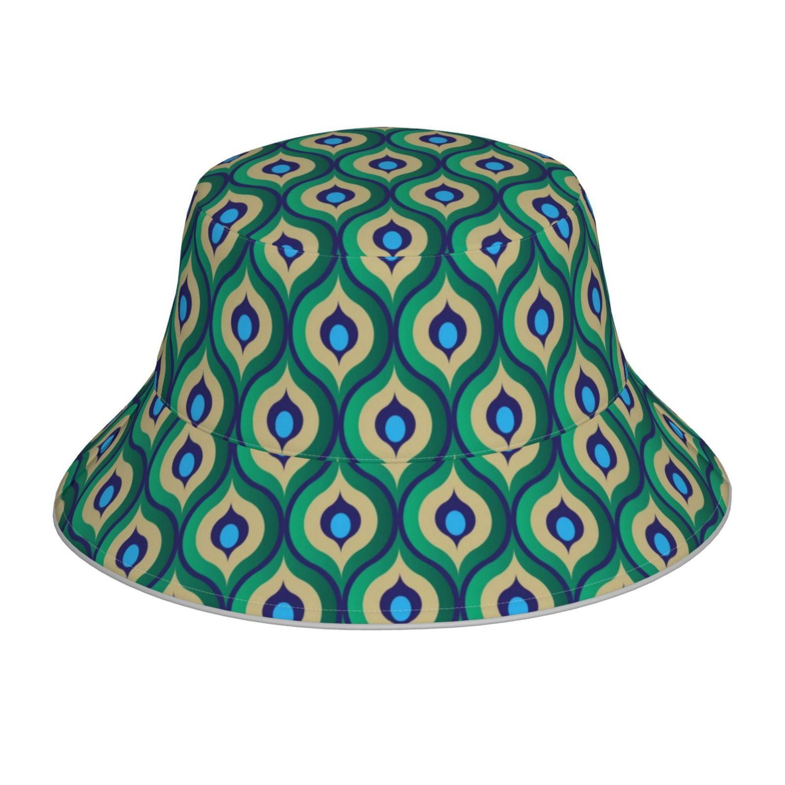 Honeii Peacock'S Tail for Unisex Bucket Hat Waterproof Rain Hat ...