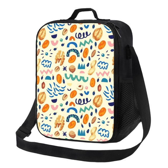 Honeii Peanuts 8 Print Insulated Lunch Bag, Reusable Lunch Box for Adult, Leakproof Cooler Bag for Work Office Travel Picnic