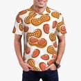 thumbnail image 1 of Honeii Peanuts4 print Polo Shirt, a classic short-sleeved, button-down golf shirt designed for men4X-Large, 1 of 6