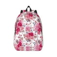 thumbnail image 1 of Honeii Peonies And Roses Print Canvas College Laptop Backpack, Durable Rucksack Travel Notebook Bag School Backpack Book Bag for Men Women-Small, 1 of 7