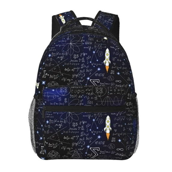 Honeii Physical Formulas Print Backpack for Both Men and Women, Basic Bookbag for College, Work, or Travel,Rucksack Computer Bag-One Size