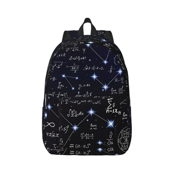 Honeii Physical Formulas Print Canvas College Laptop Backpack, Durable Rucksack Travel Notebook Bag School Backpack Book Bag for Men Women-Small