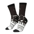 thumbnail image 1 of Honeii Piano Keys With Musical Notes Print Adult Socks,Crew Socks,Casual Calf Socks,Daily Wear Socks for Men & Women, Perfect for Sports, Casual and Everyday Use, 1 of 6