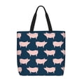 thumbnail image 1 of Honeii Pig 1 Print Tote Bag, Reusable Grocery Shopping Bag,Shoulder Bag with Inner Pocket, 1 of 7