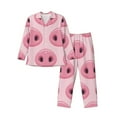 thumbnail image 1 of Honeii Pig Nose Pattern Mens Pajamas Set,2pcs Men's Lounge Long Sleeve Sleep Shirt and Pajama Bottoms Sleepwear Set,Mens Pjs Sets-Medium, 1 of 7