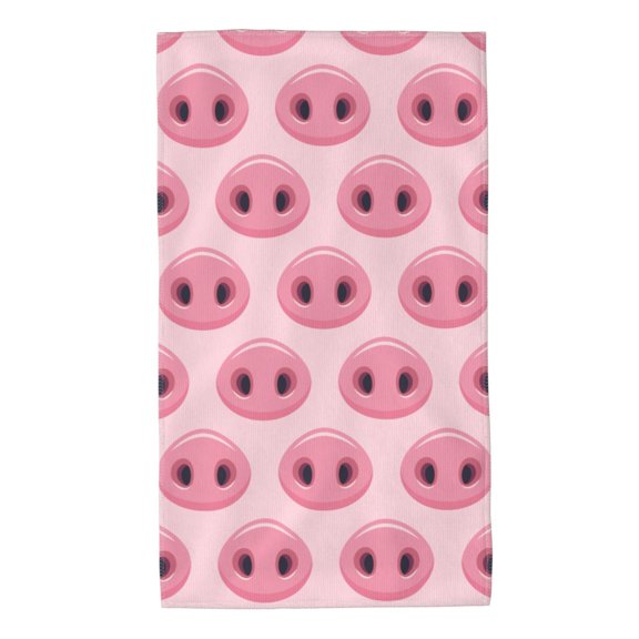 Honeii Pig Nose Print Quick-Dry Microfiber Towel, Shower Towel 27.5x16in,Absorbent Bathroom Towel for Beach, Pool, and Travel
