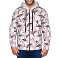 thumbnail image 1 of Honeii Pineapple Flamingo Print Hoodies for Men, Pullover & Full Zip, Breathable Zip up Hoodie, Sweatshirt-XX-Large, 1 of 5