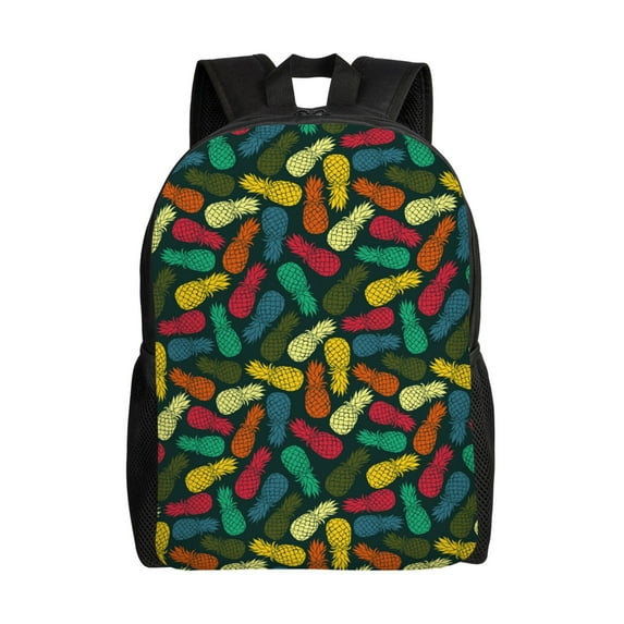 Honeii Pineapple Fruit Colorful Print Laptop Backpack for Work, College, Travel, Daily Backpacks for Men Women, Sport Rucksack,Computer Bag