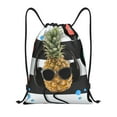 thumbnail image 1 of Honeii Pineapple With Black Glasses Print Drawstring Backpack,Drawstring Bags String Backpack Gym Cinch Sack Backpack Sport Bag Draw-Medium, 1 of 6